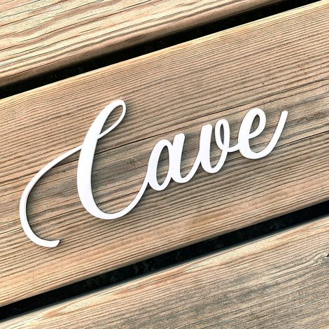Plaque de Porte Maison Toilettes, Salon, Chambre, Buanderie, Bain, Cuisine- Blanc - Cave (1/5)