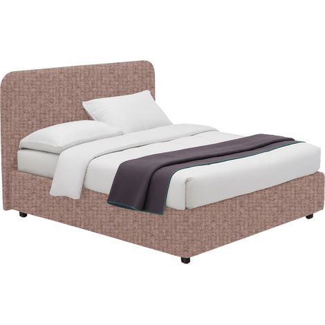 Cama Plaza y Media Telford, Desenfundable, Hecho en Italia, Rosa Antiguo