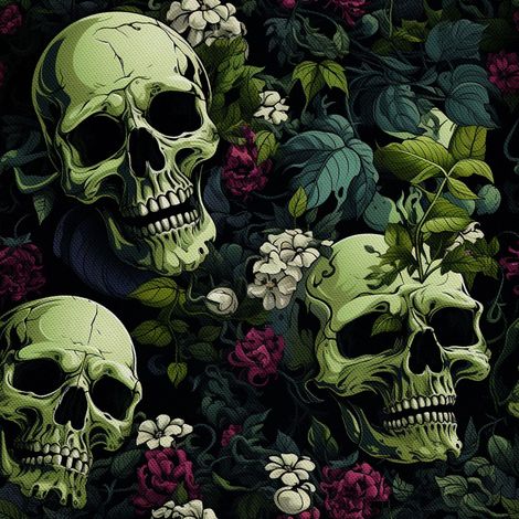 Tela Oxford decorativa para exteriores - Motivo de calavera I DX4446 (1/5)