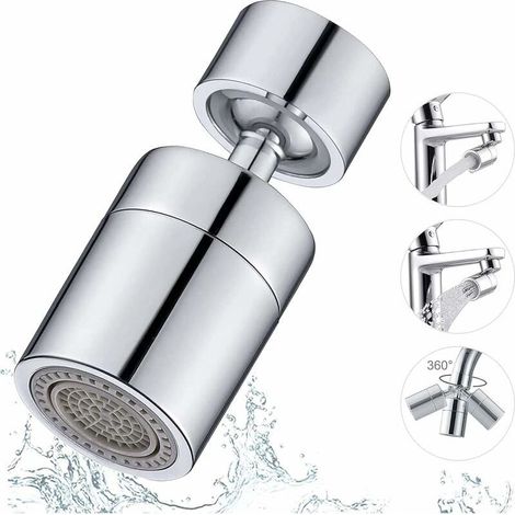 Kitchen Faucet Spout, Dual Mode Faucet Aerator, 360 Degree Rotation, 80 Degree Rotation) (1/5)