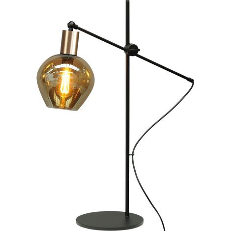 Lampe de table noire avec de l'or Bounty avec du verre - 4471-05-02-3 (1/3)