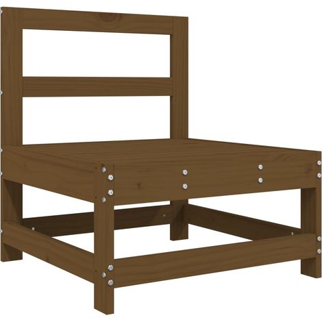 Maison Exclusive - Garten-Mittelsofa Honigbraun Massivholz Kiefer