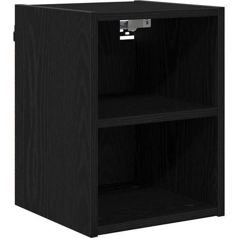 Armadio pensile moderno portaoggetti cucina 30 x 29,5 x 40 cm in legno multistrato rovere nero 020053450