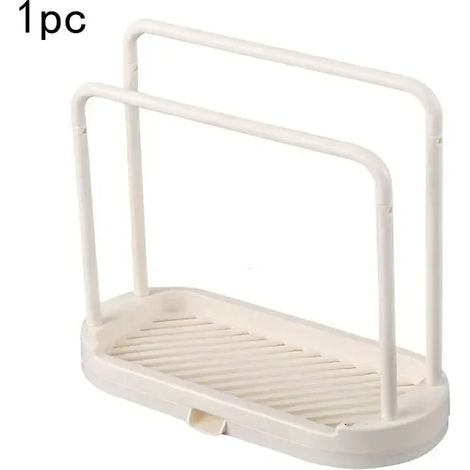 1 porte-serviettes amovible pour la cuisine, les torchons et l'évier. Étagère de rangement pour éponges et brosses à récurer de salle de bain. (1/5)