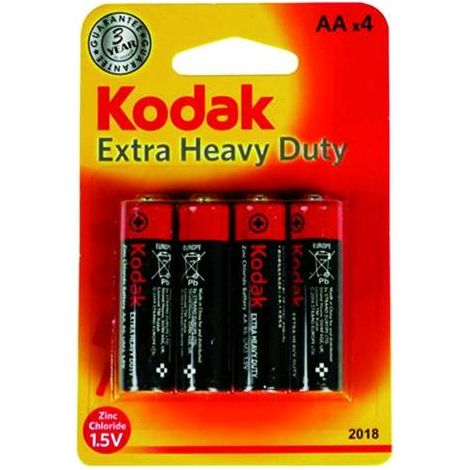 Pile Kodak Extra Heavy-Duty Stilo 4Pz Aa