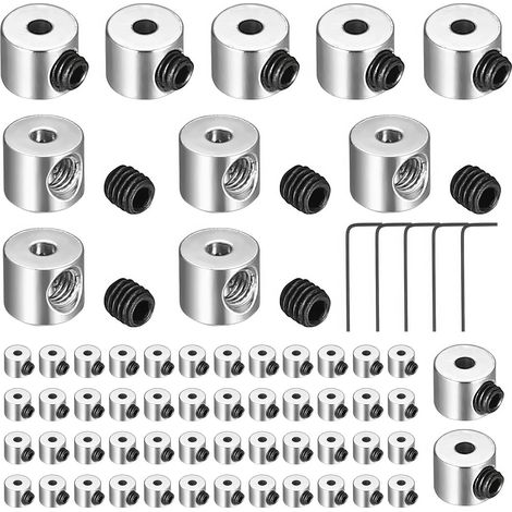 60 Pcs Fermoir de Verrouillage, Porte Fermoir Épingles Verrouillage de Rechange, Fermoirs à Goupille, Pin Backs Locking pour Badges Broches Sacs à Dos étiquettes nominatives, avec 6 Clés (6 x 5 mm) (1/5)