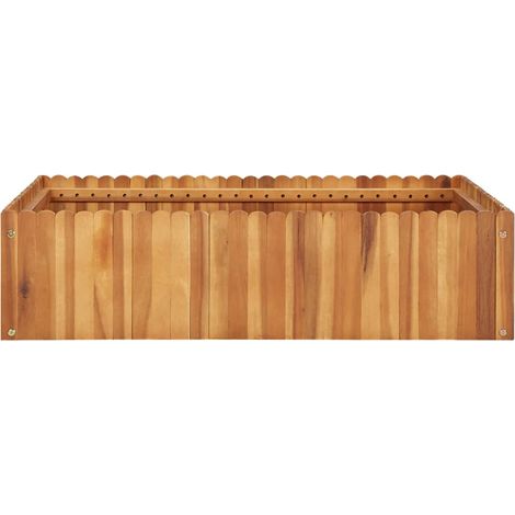 Jardinière,Lit surélevé de jardin 100x100x25 cm Bois massif d'acacia CFW12688 (1/5)