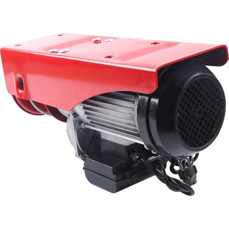 Cabrestante eléctrico, 220 V, 1600 W, capacidad de 500 kg, capacidad de 1000 kg, longitud del cable de 12 m. (1/5)