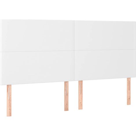 Maison Exclusive - Tête de lit blanche 180 x 5 x 118/128 cm similicuir (1/5)