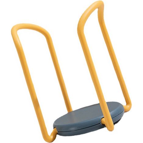 Organisateur de vaisselle, égouttoir à vaisselle rétractable multifonctionnel pour comptoir de cuisine, jaune et bleu (1/5)