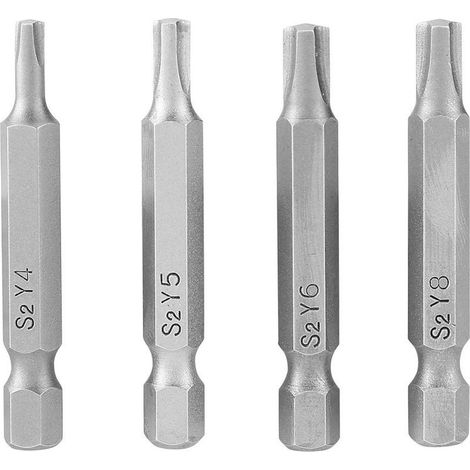 Lot 4 tournevis arbre hex 1/4″ – triangle magnétique Y – vis réglage (1/5)