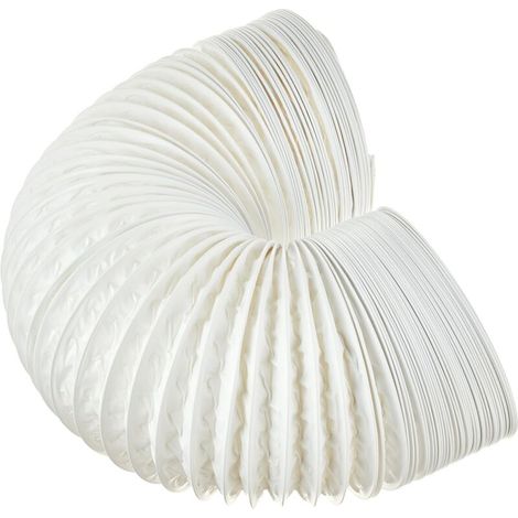 tuyau d'évacuation - 5 mètres - pvc et acier - flexible 100 mm - climatisation sèche-linge hotte (1/2)
