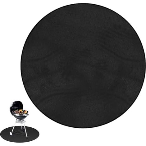 Feuerschale sous Couche Ignifuge Ronde 60 cm, Tapis Protection Chaleur pour Grill et Brasero, Tapis Sol Déperlant pour Terrasse Pelouse et Camping (1/5)