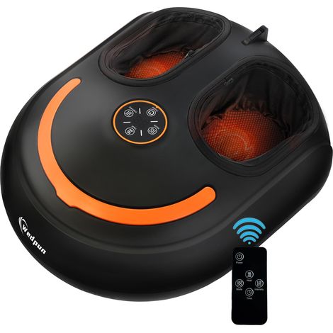 Masajeador de pies con calor Shiatsu con control remoto, amasamiento profundo, alivio para músculos cansados, máquina eléctrica de masaje de pies para el hogar. (1/5)