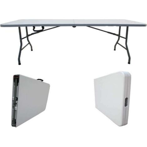Tavolo pieghevole catering in acciaio e ABS 180x75x74 h cm