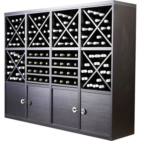 Combinacion Botellero Merlot 128 botellas y extraibles y puertas (1/3)