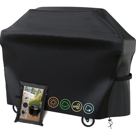 Housse Barbecue Exterieur,Bache Barbecue Exterieur,Housse Plancha Exterieur,210D Oxford Protection BBQ Convient aux Weber,Brinkmann,Char Broil etc,Résistant aux UV,à l'eau et aux Larmes (145x61x117) (1/5)