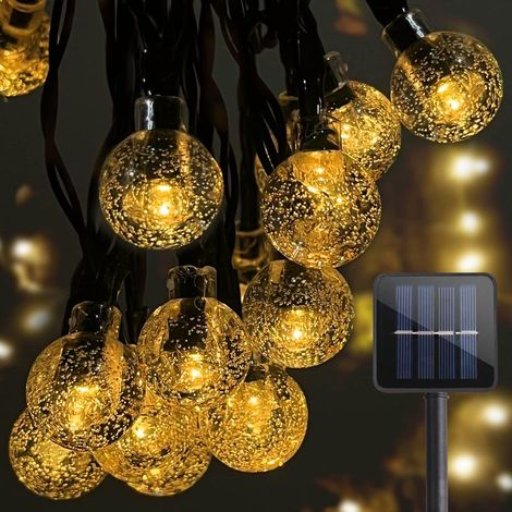 Solar Lights Outdoor, 7m/23ft 50 LED Solar Lights Outdoor Waterproof IP55 8 Modes Solar Lights Outdoor for Garden, Trees, Weddings, Parties, Christmas (Warm White) (1/5)