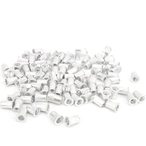 100 Stück Zugnietmuttern aus Aluminium, Flachkopf, vertikal, Hardwarezubehör WJ‑30045M6 (1/5)
