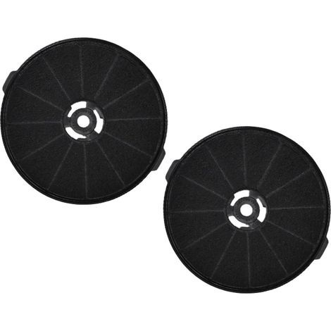 Lot de 2 filtres à charbon actif pour hottes de cuisine, 140 x 25 mm, système de purification de l'air, accessoires de ventilation, installation facile. (1/4)