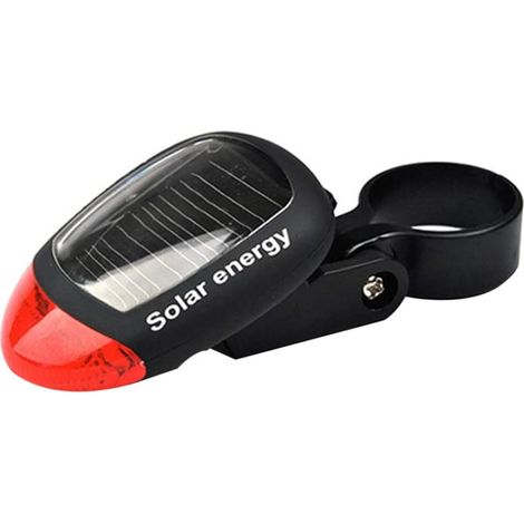 Feu arrière solaire, éclairage de vélo, feu arrière de vélo, feu de sécurité arrière pour vélo à énergie solaire (1/5)