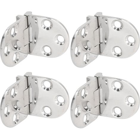 Lot de 4 charnières de porte avec trous de fixation, en acier inoxydable 316, pour bateaux, yachts et camping-cars. (1/5)