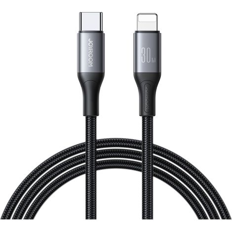Câble USB-C - Lightning pour iPhone 30 W 2 m - Noir (1/2)