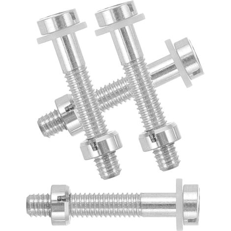 Lot de 4 Vis de Cellule M2,5x16,5 en Alliage D'aluminium Antirouille avec Rondelles, Fixation Sécurisée pour Platine Vinyle, Matériel de Tourne-disque Compatible, Accessoires (1/5)