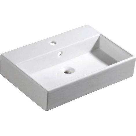 Sapho Isvea Purity - Lavabo da appoggio, 60x42 cm, bianco 10PL50060