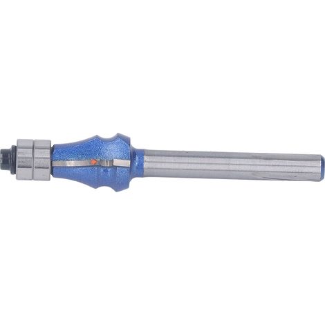 Fraise à affleurer à double roulement, queue de 6,35 mm (1/4"), professionnelle, argentée, bleue, pour défonceuse à bois, 1/4" x R1,5 (1/5)