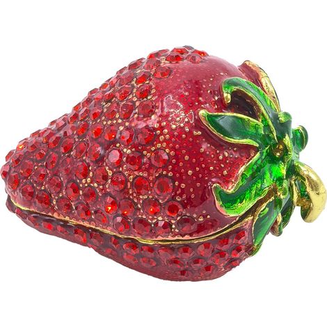 Dekorative Metall-Erdbeerbox für Aufbewahrung, Bürozubehör und Heimdekoration, 3,5 cm x 3,5 cm x 5,5 cm