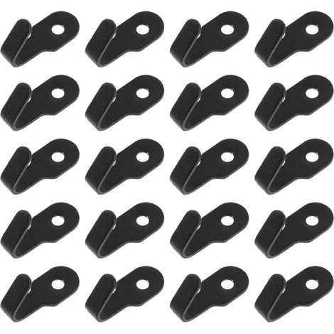 20 crochets à vis, inox, noir, pour suspension et rangement (1/5)