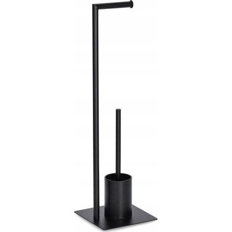 Zeller Soporte cepillo moderno negro para WC