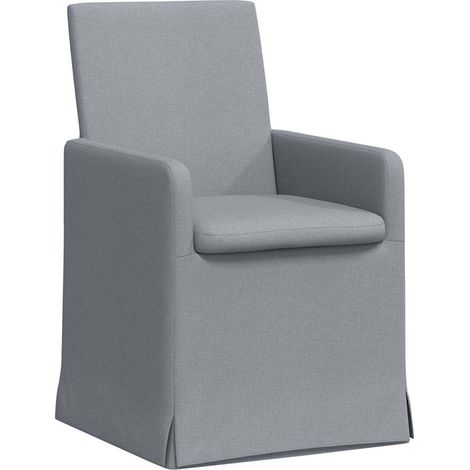 Dining Chairs 2 pcs Light grey 57 x 67 x 95 cm Fabric vidaXL