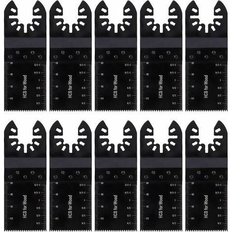 Lame de Scie Oscillante Universelles Outils Oscillants Multifonctions en Libération Rapide compatible Bosch Starlock et plus encore 10 Pièces--35mm