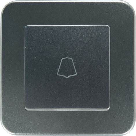 Interruttore Semplice a Pulsante Classic Argento