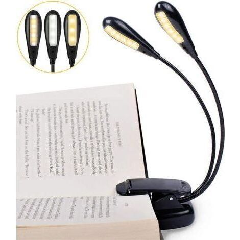 BARKBUSTERS Tigrezy, lampe de lecture rechargeable à 14 LED, lampe de lecture à clipser, lampe de pupitre, 3 luminosités (1/5)