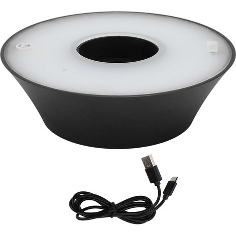Lampe LED pour bouteille de vin, lampe de table sans fil innovante avec câble USB, idéale pour la décoration d'hôtels, restaurants et bars (noire). (1/5)