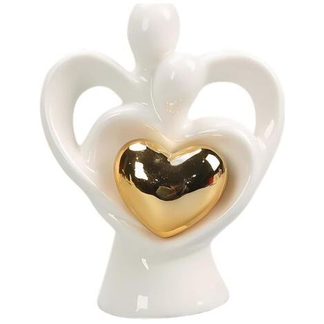 Mini Sculptures de Couple, Statue de Couple Abstraite, Cadeaux romantiques pour la Saint-Valentin, Un Anniversaire (1/4)