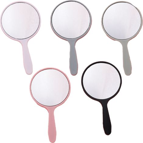 Miroir de poche - Ronde - Avec Poignée - Pour Maquillage - Voyage et Usage Quotidien - 1 Pièce (1/5)