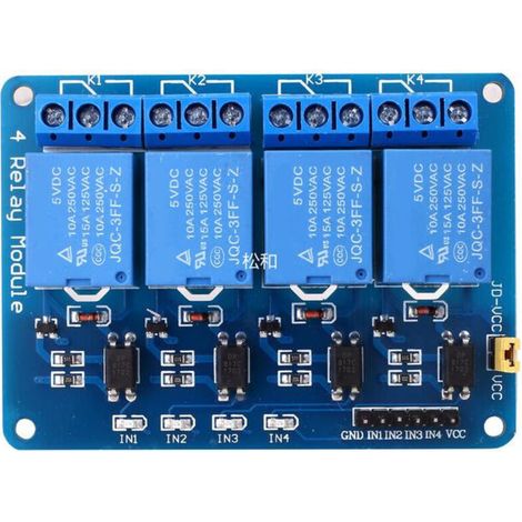 Module relais 4 canaux avec optocoupleur, carte de commande de relais avec voyants lumineux 5V/12V
