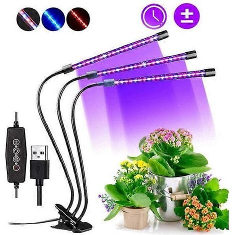 HONORNIC - Lampe horticole à 60 LED à spectre complet, avec 3 minuteries et allumage automatique. (1/5)