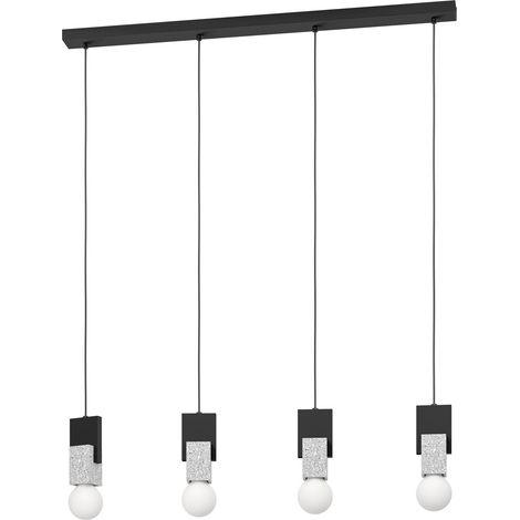 Suspension luminaire Lobatia, lustre chambre à 4 flammes, plafonnier (1/5)
