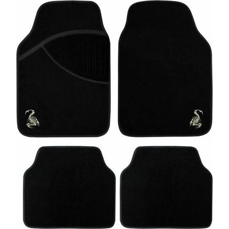 Tapis de sol pour voiture avec logo scorpion doré PE