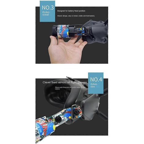 Convient aux lunettes vidéo FPV, bandeau couleur graffiti, sangle fixe -- (1/5)