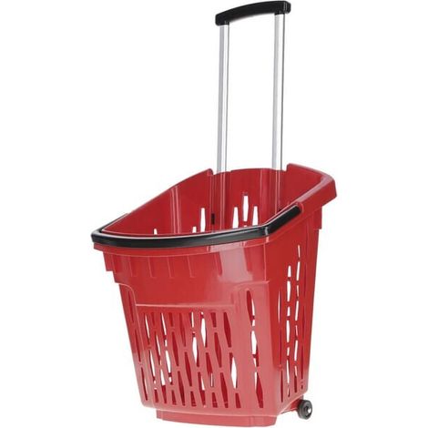 Cesta pl谩stico rojo/negro 457x350x550mm UNIVERSAL 1584000120