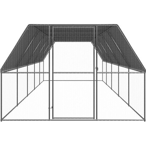 Poulailler d'extérieur 3x10x2 m Acier galvanisé