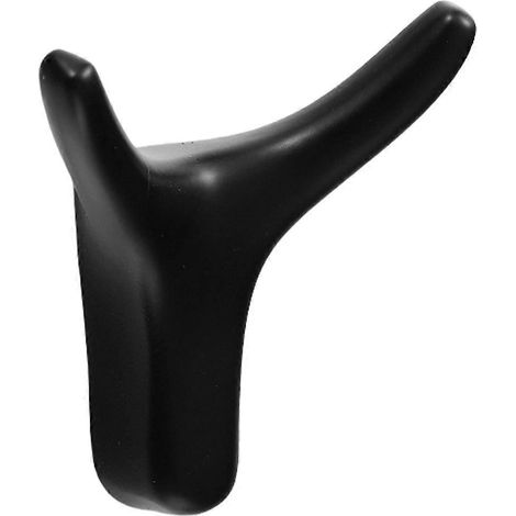 Metallwandhaken für Kleidung, Handtuchhalter, hornförmiger Haken, Zinklegierung, schwarze Metall-Kleiderbügel (1/5)