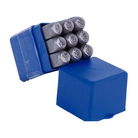 Punzones de números 3 o 6 mm de diámetro, (9 punzones) C0FAN 09625902                                                     3 mm