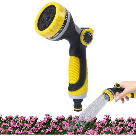 Buses d'eau de jardin – Buse de pulvérisation à 10 modes pour une pression d'eau réglable, pulvérisateur de tuyau d'arrosage durable, idéal pour le lavage de voiture, le bain d'animaux, l'arrosage des